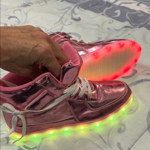 Pink High-Top Women's Sneakers - Picture 6 of 10